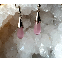 Roze opaal oorbellen