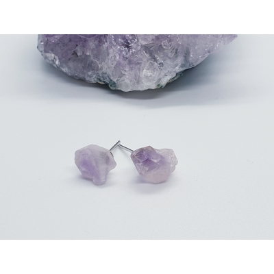 Amethyst oorknopjes