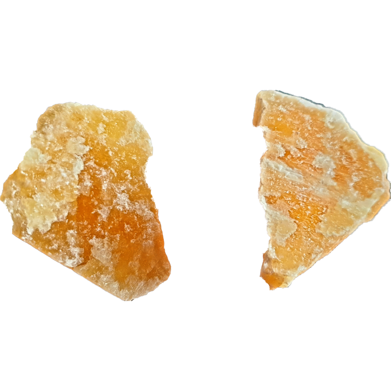 Oranje calciet ruw 40 - 60 gram