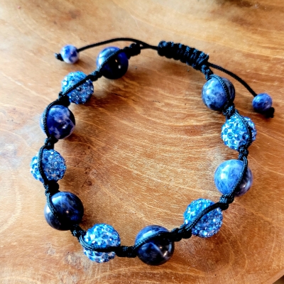 Sodaliet  shambala armband